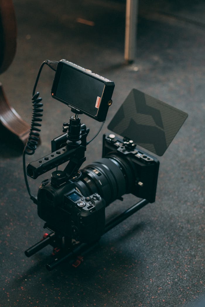 Close-up of a Professional Film Camera 